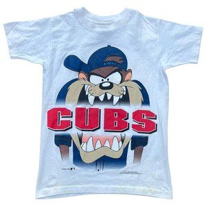 Vintage 1996 Warner Bros. MLB Looney Tunes Taz Chicago Cubs T-Shirt